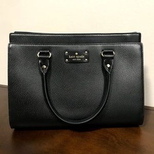 Kate Spade Wellesley Leather Black Satchel